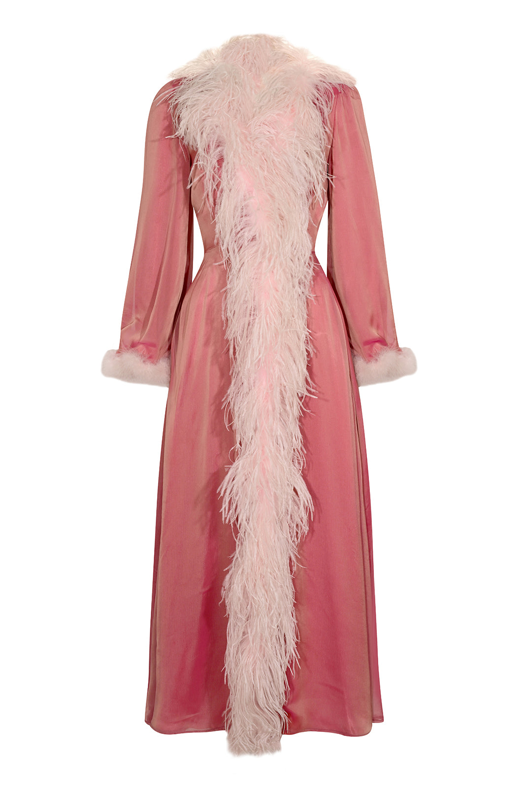 Pink ostrich feather jacket hotsell