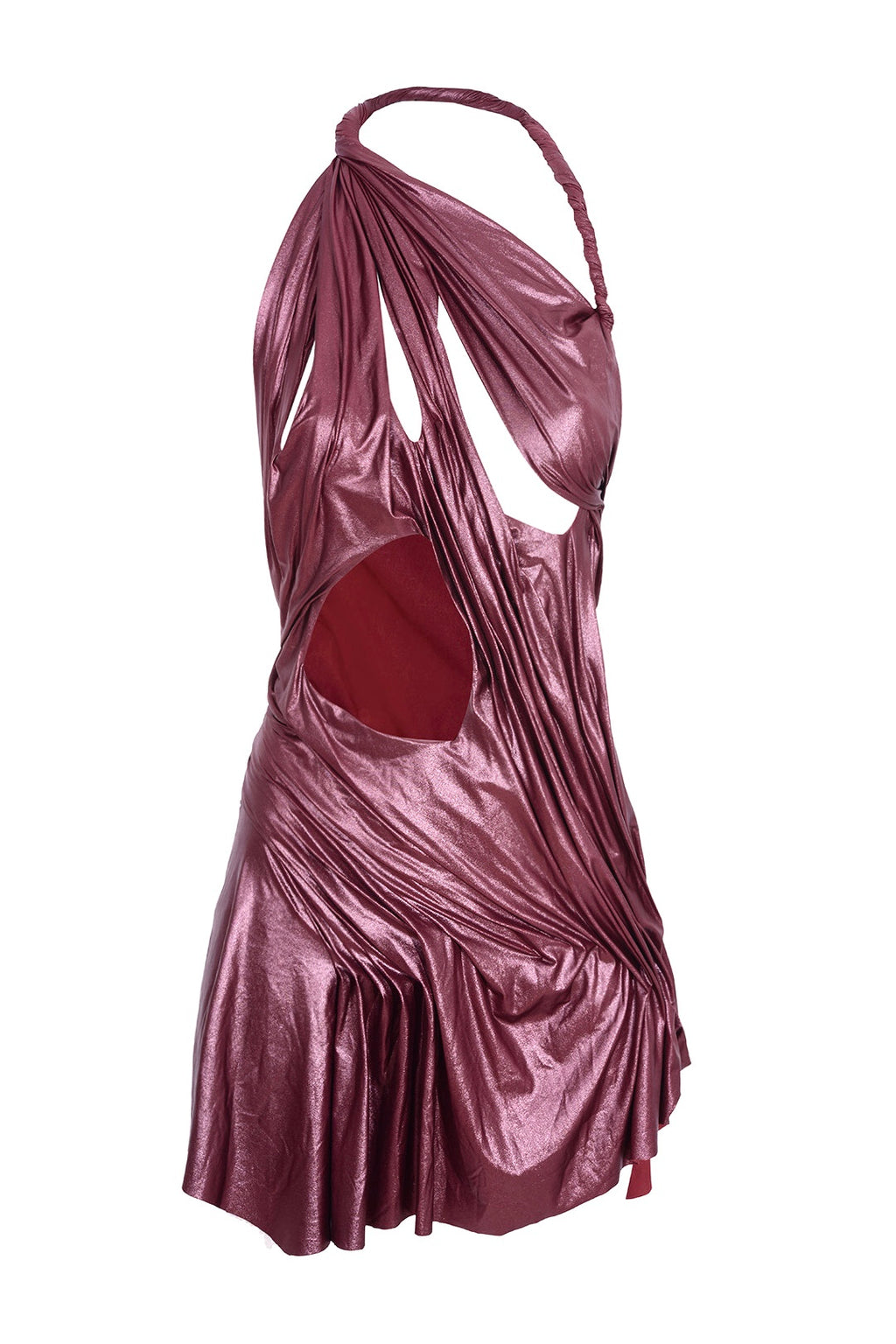 Burgundy Cutout Mini Dress