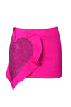 Heart Ruffle Mini Skirt