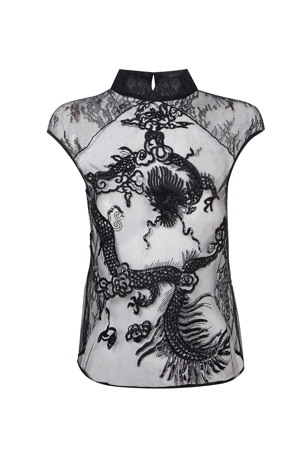 Beaded Dragon Qi Pao Top