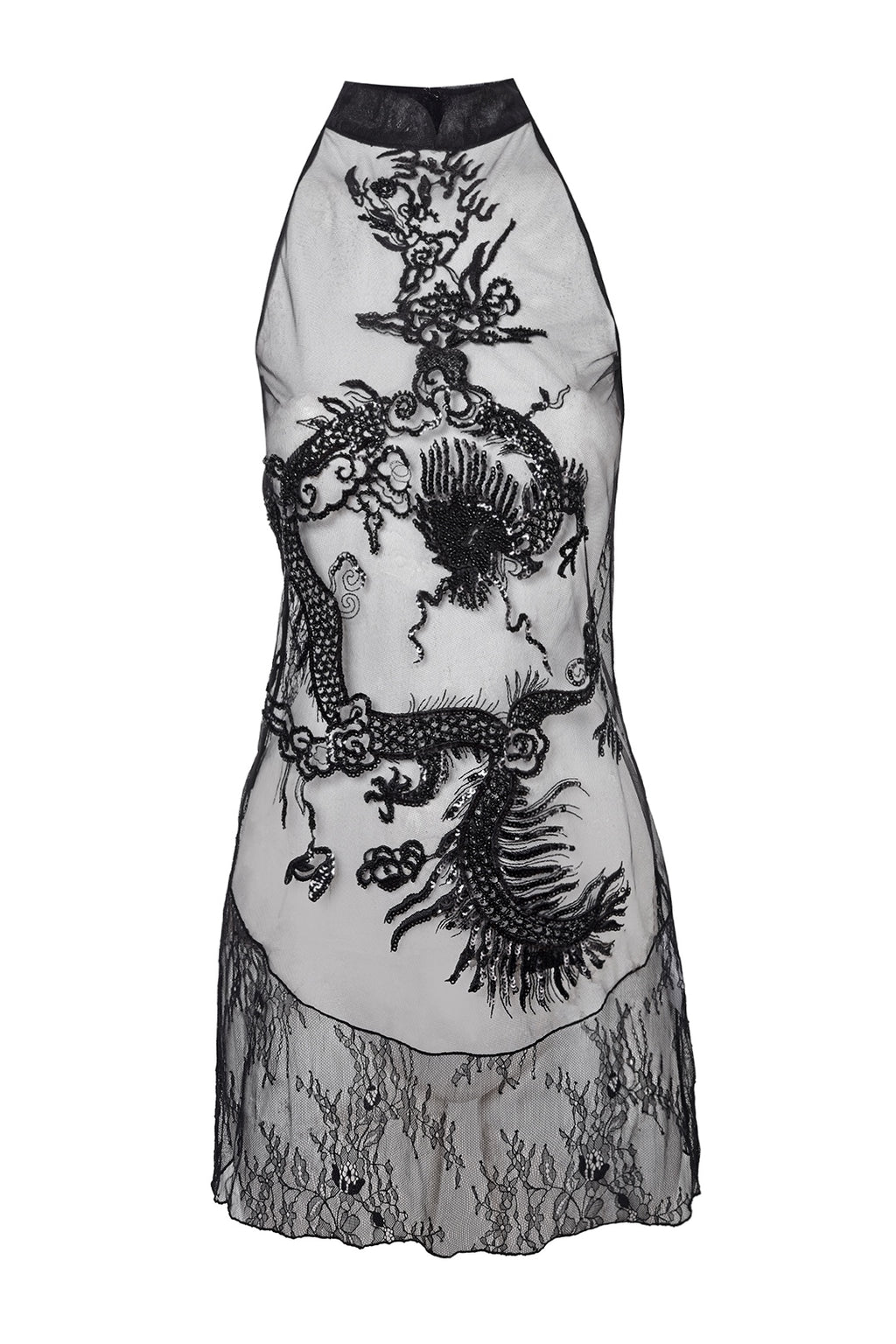 Beaded Dragon Mini Dress