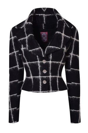 John Galliano Wool Grid Blazer
