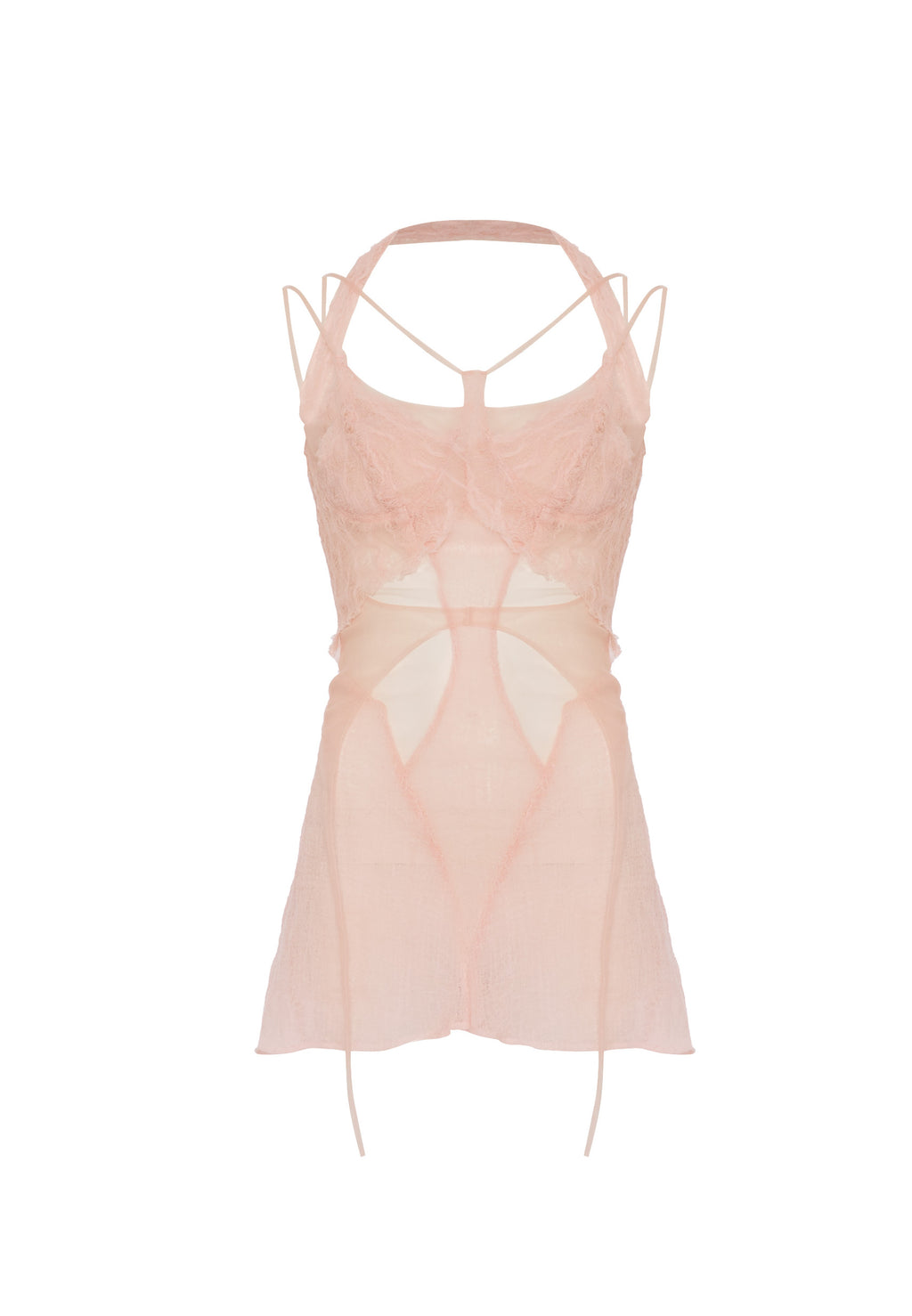Deconstructed Cup Pink Dress