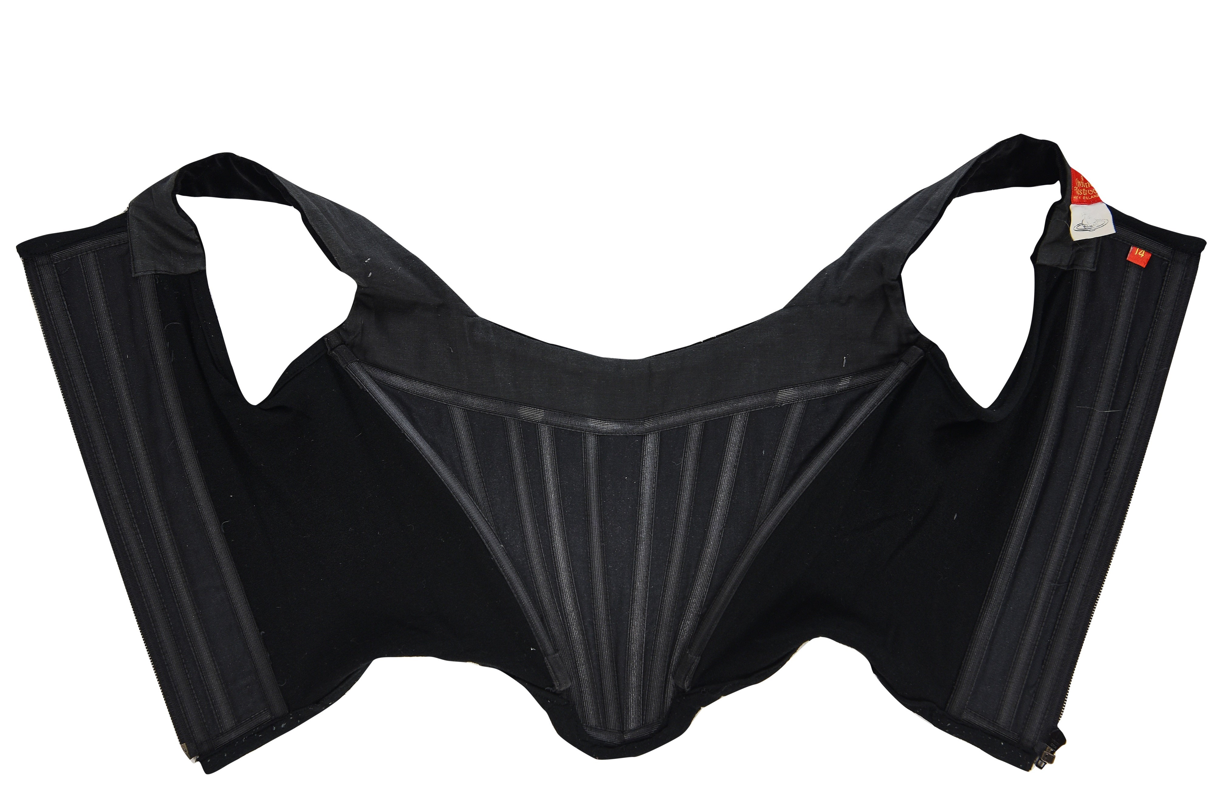 1980s Vivienne Westwood Red Label Black Velvet Corset