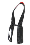 1960s Pierre Cardin Mod Space Black Lambskin Leather Fringed Mini Dress. Rent: £55/Day