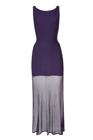Hervé Léger Aubergine Bodycon Dress