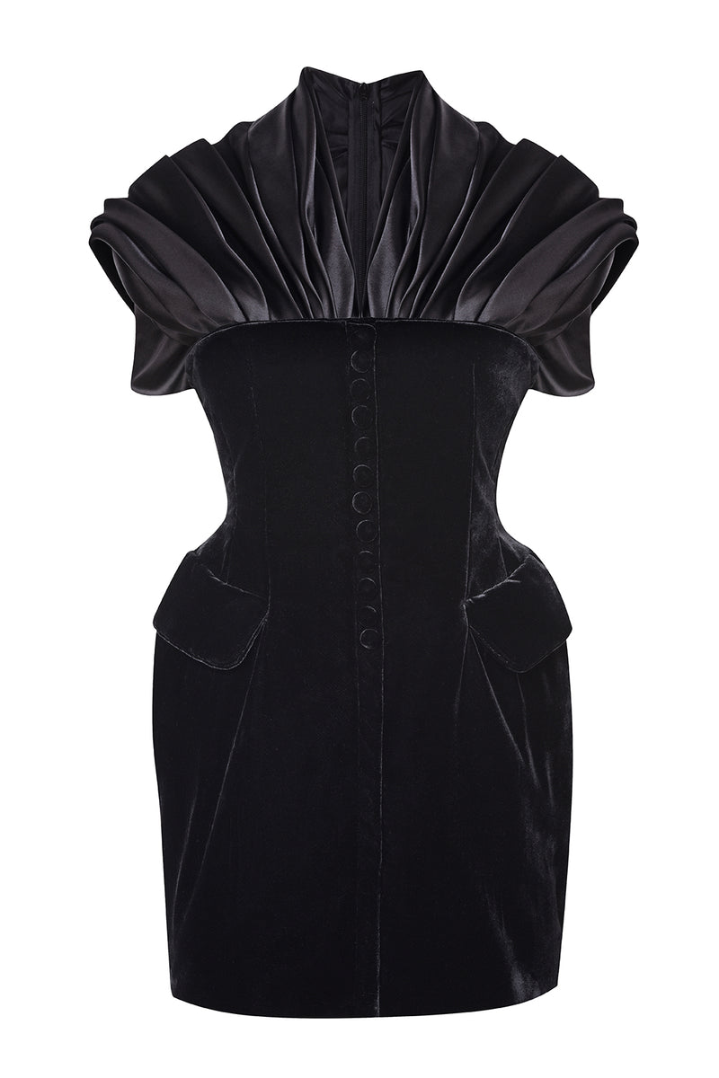 Velvet Shadow Mini Dress
