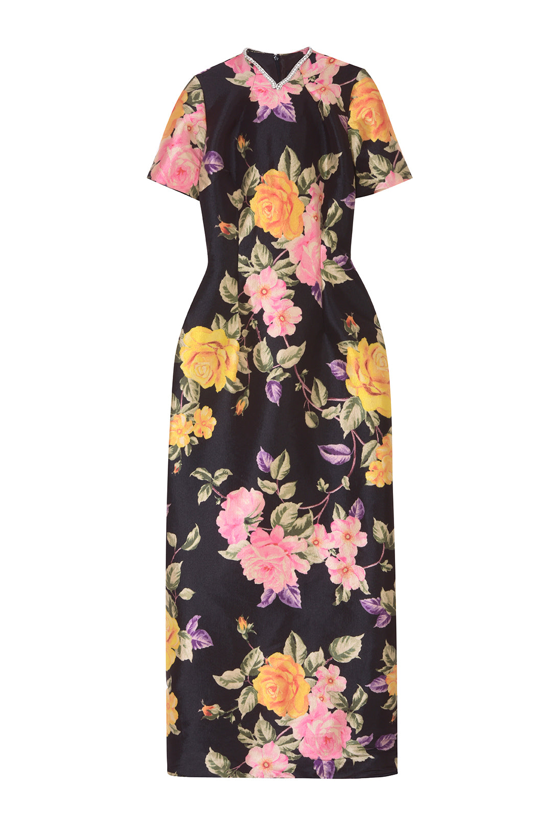 Floral High Neck Gown