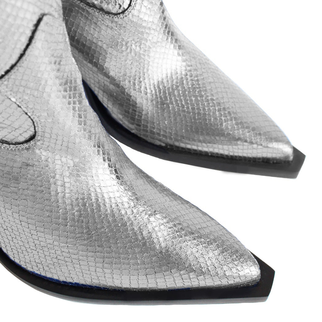 Silver sales western boots