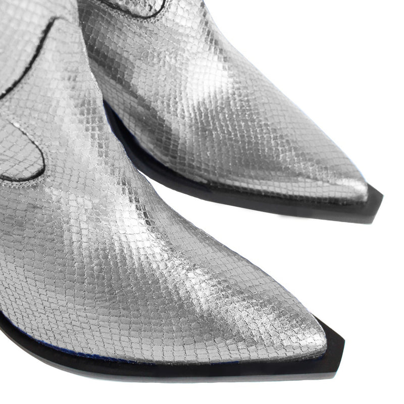The Silver Cowboy Boot