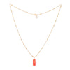 Red Mermaid Enamel Charm Necklace