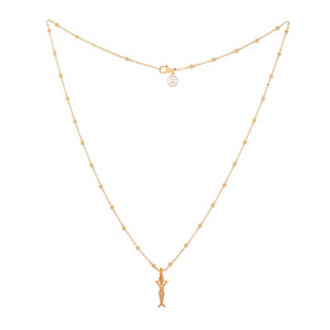 Mermaid Charm Necklace, Gold Vermeil