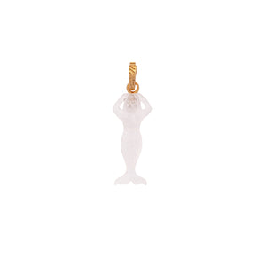 Carved Crystal Mermaid Charm