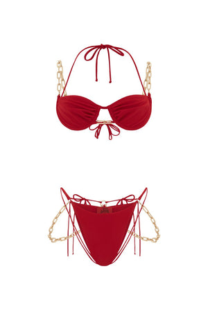 Belly Dance Bikini Bottom- Red - Annie's Ibiza