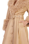 Beige Foxy Shearling Coat