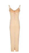 1990s Jean-Paul Gaultier Iconic "Cone Bust" Blush Peach Corset Dress. Rent: £100