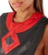 1960s Pierre Cardin Mod Space Black Lambskin Leather Fringed Mini Dress. Rent: £55/Day