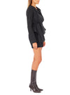 2000s Vivienne Westwood Black Striped Belted Jacket. Rent: £40/Day