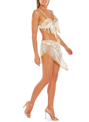 1980s Beige Showgirl Sequin Embroidered Two-Piece. Rent: £47/Day - Annie's Ibiza