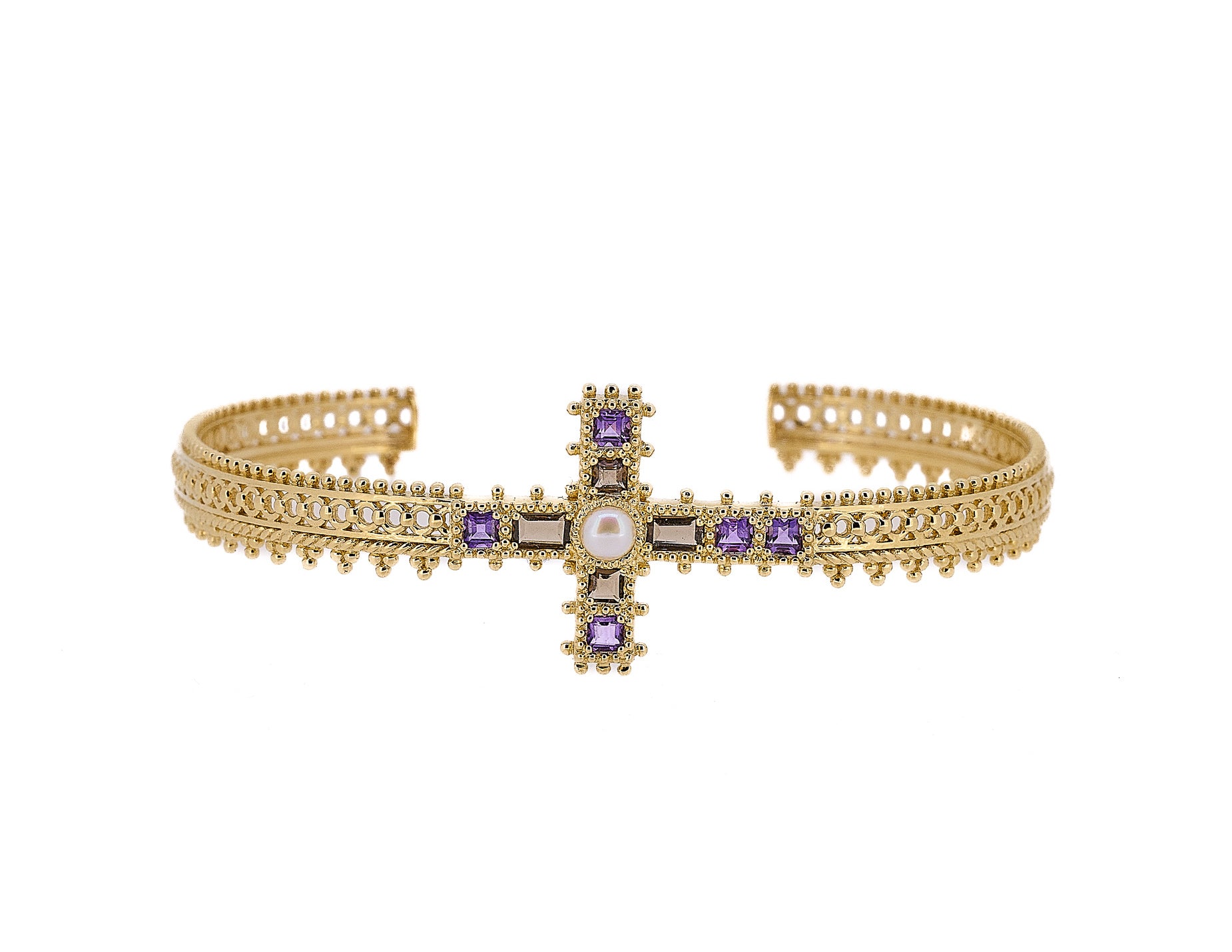 Sterling Silver Diamond Cross Bolo Bracelet 1/10ctw | REEDS Jewelers