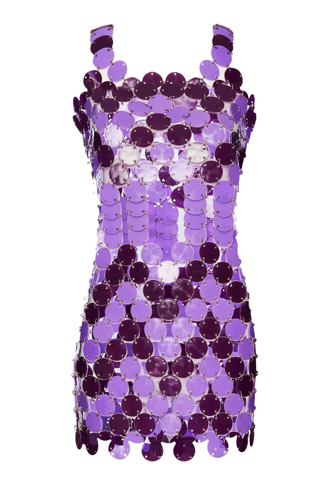 1969 'Barbarella!' Purple Mini Disc Dress. Rent: £120/Day - Annie's Ibiza