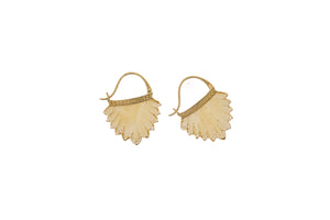 Citrine Feather Earrings