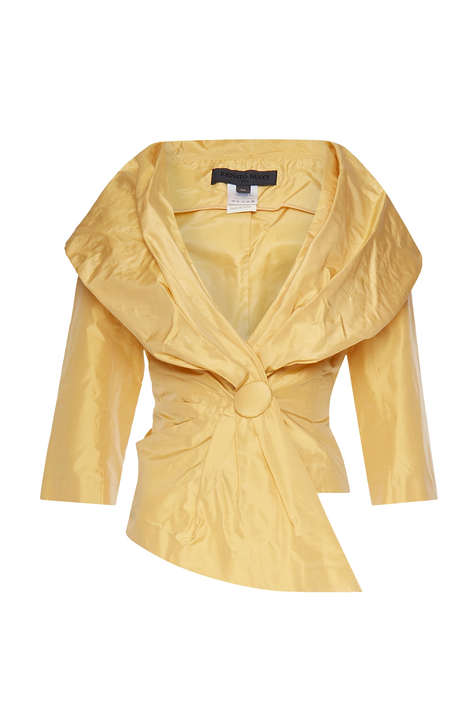 Yellow hot sale silk jacket