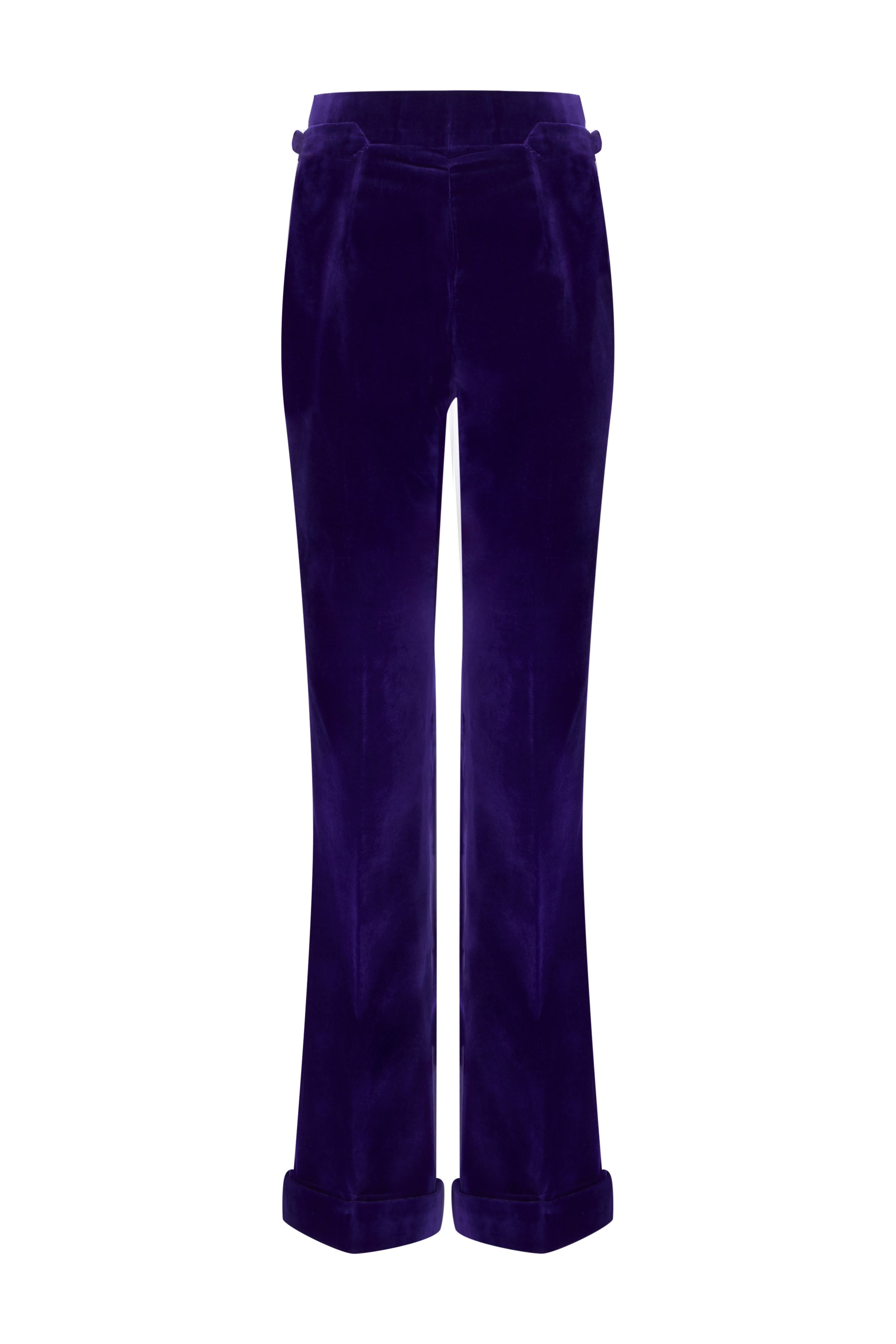 Purple velvet hot sale flare pants