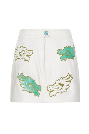 White Jade Dragon Skirt - Annie's Ibiza