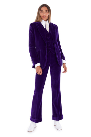 Purple Velvet Waistcoat - Annie's Ibiza