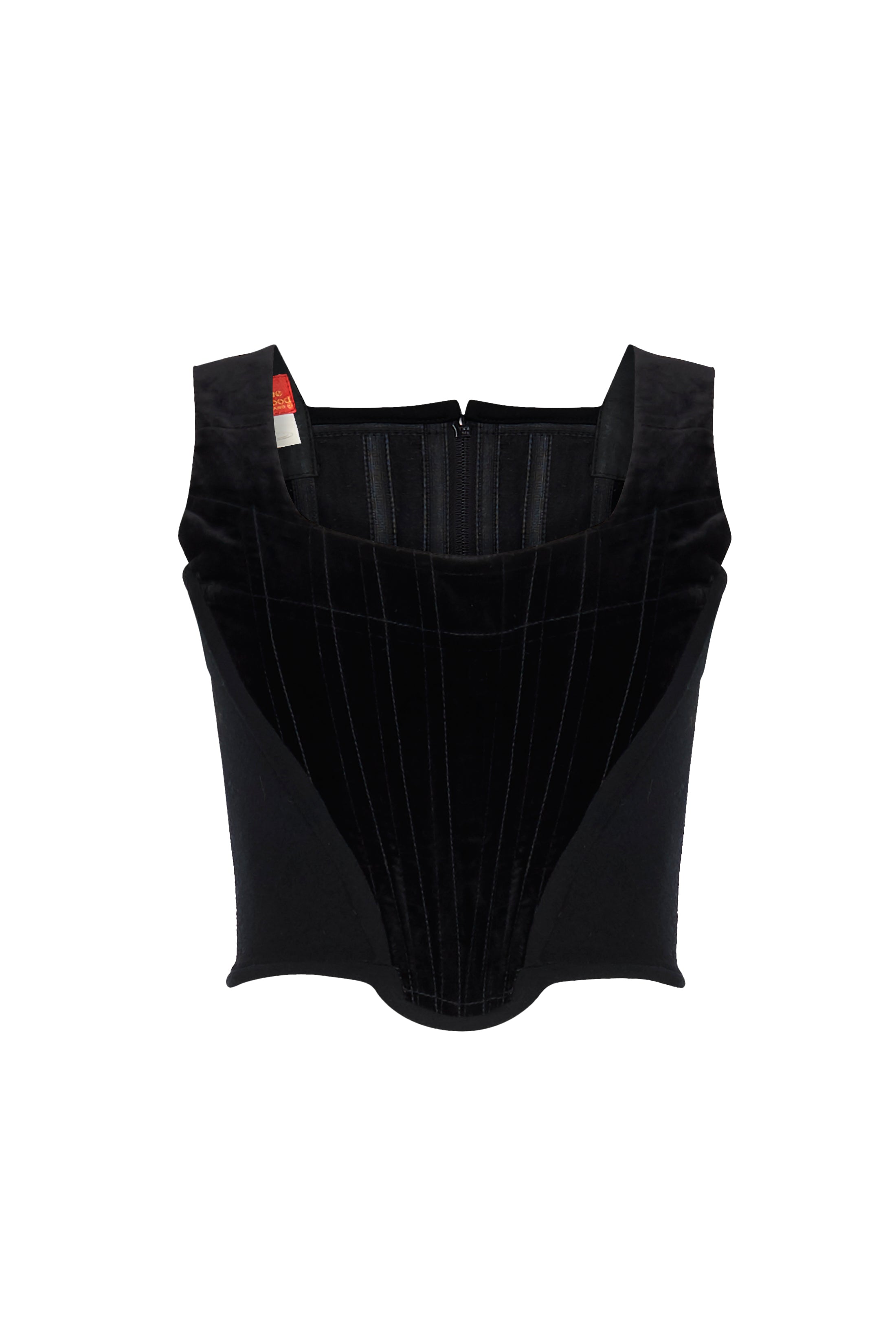 1980s Vivienne Westwood Red Label Black Velvet Corset. Rent: £150/Day