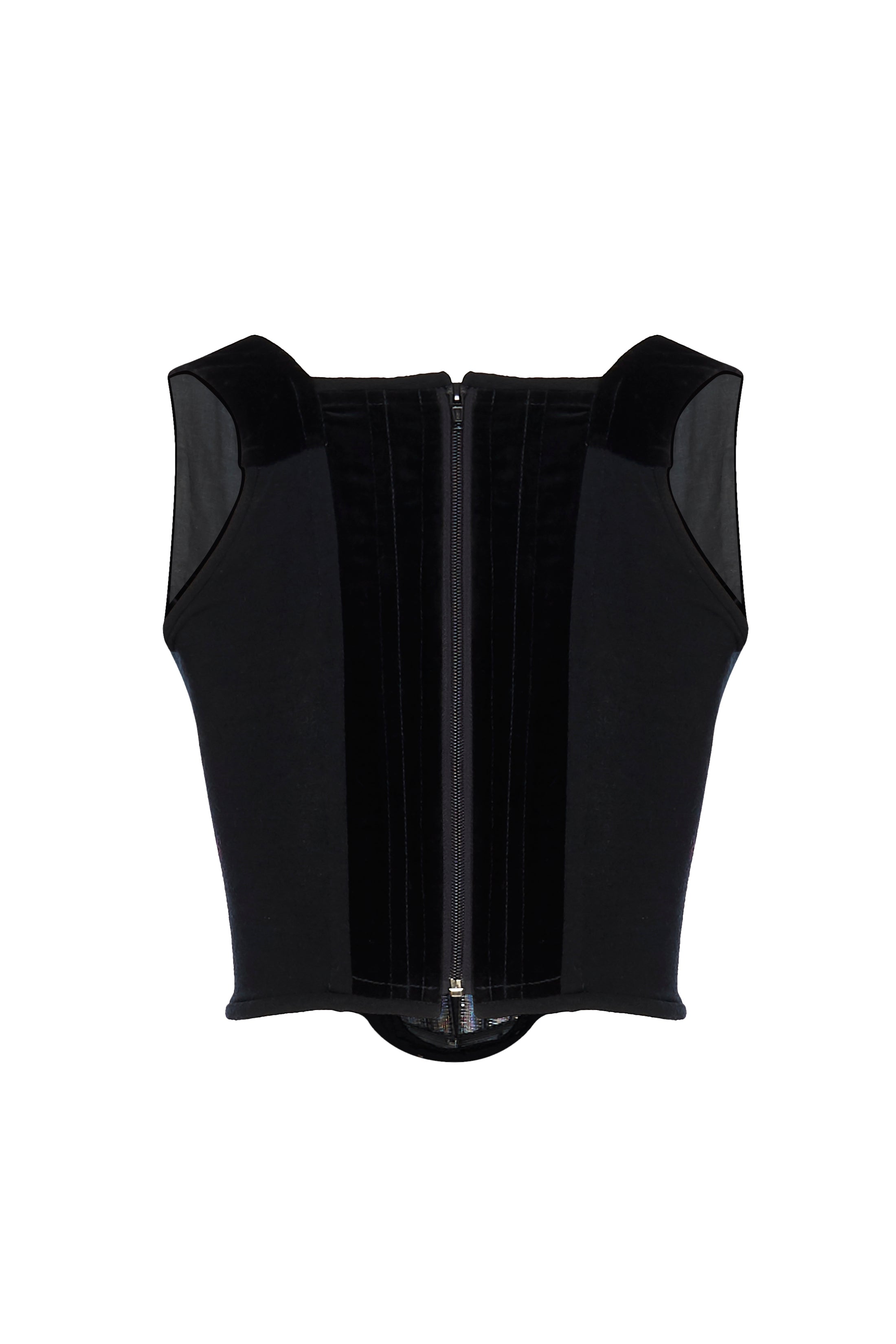 1980s Vivienne Westwood Red Label Black Velvet Corset