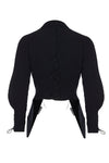 1994 Thierry Mugler Wool Black Buckle Jacket  and Skirt. Rent: £90/Day