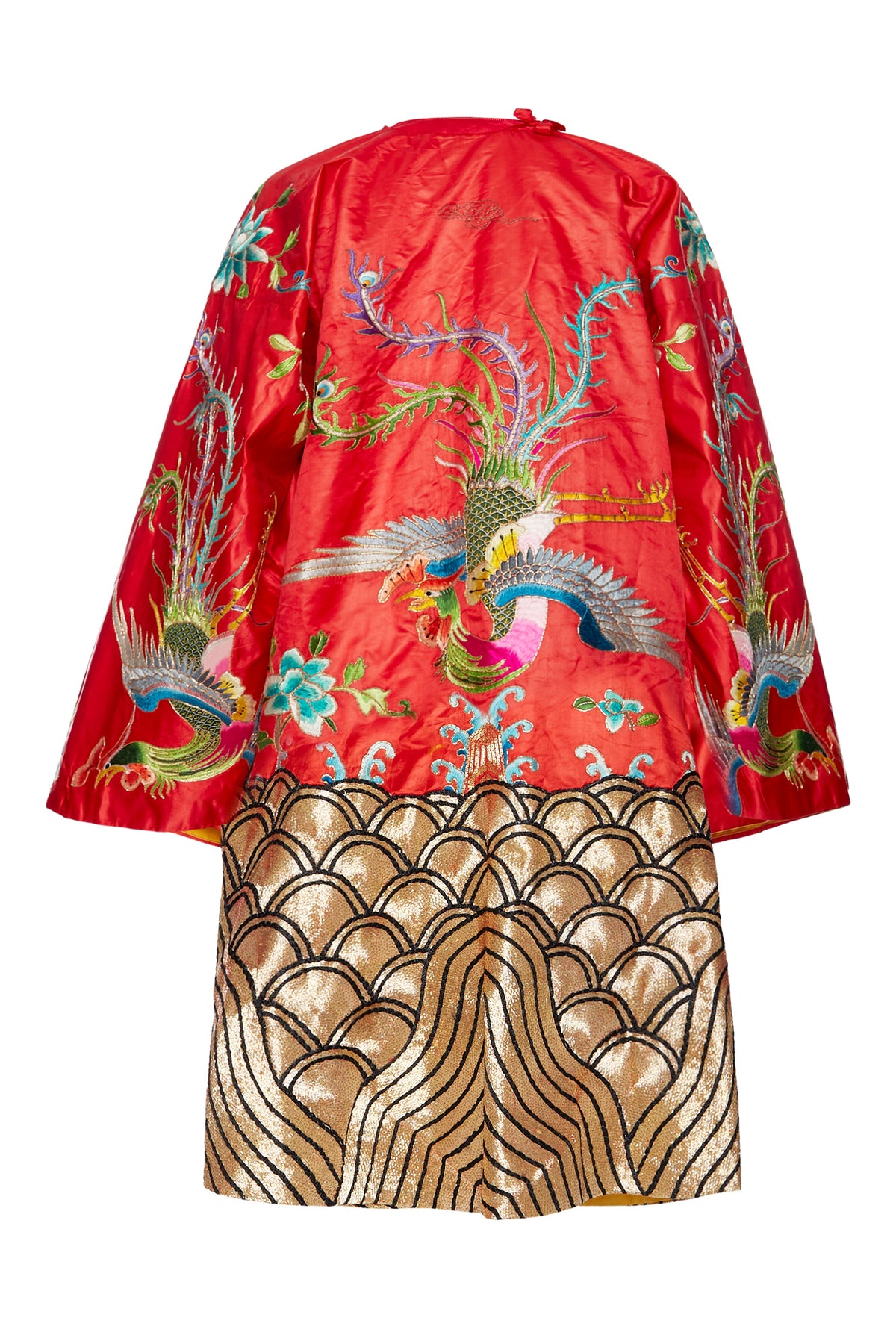 20th Century Chang-Fu Red Satin Robe