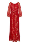 1960's Red Lame Pleated Red Gown with Gold Metallic Detailing. Rent: £55/Day - Annie's Ibiza