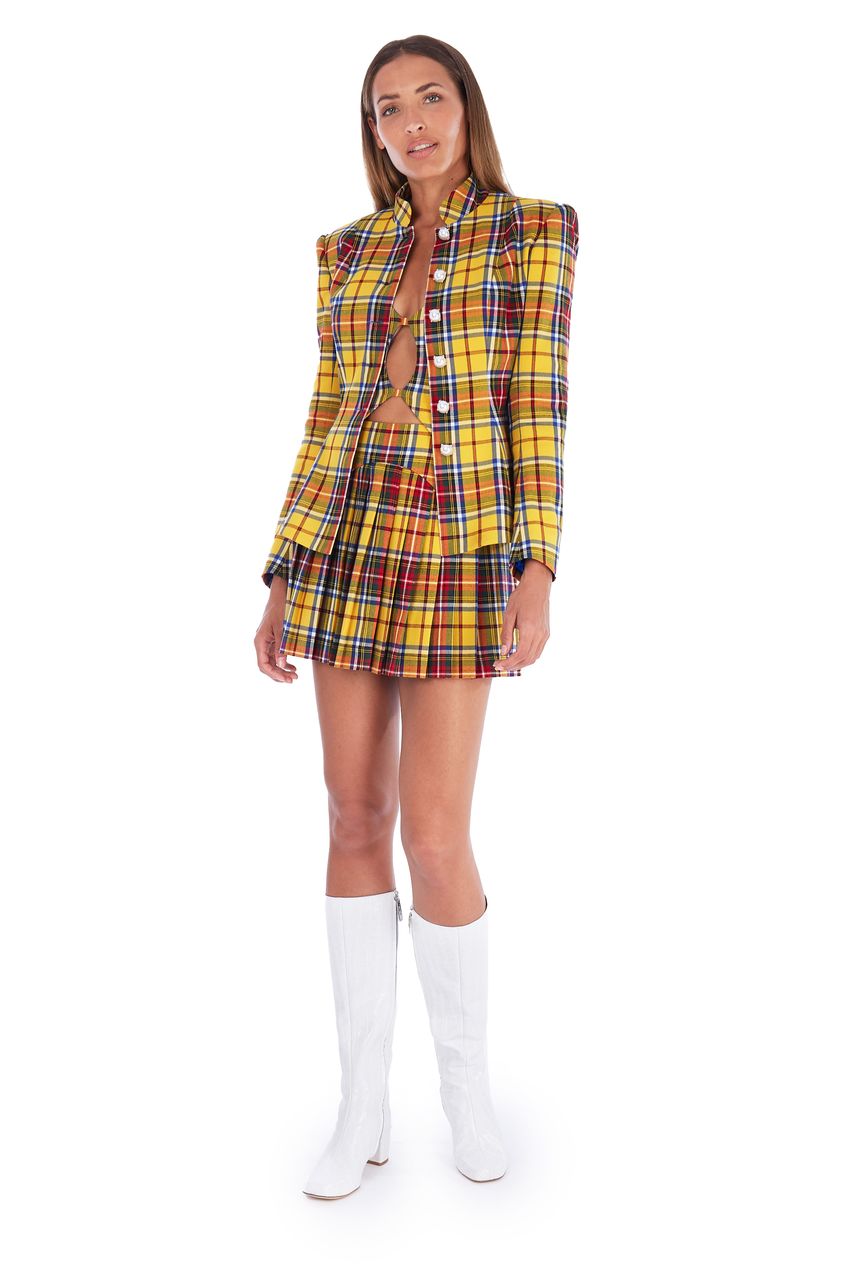 Yellow deals tartan coat