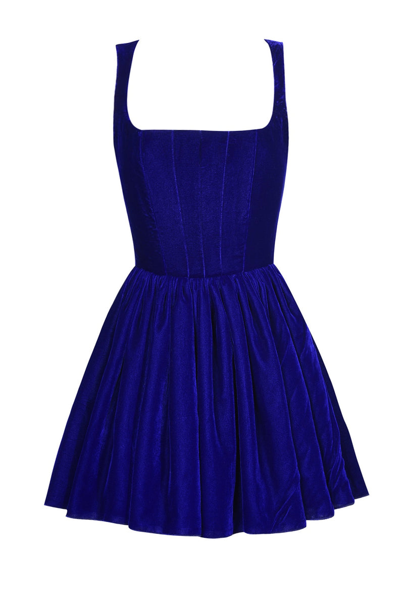 Velvet Annie Dress - Blue