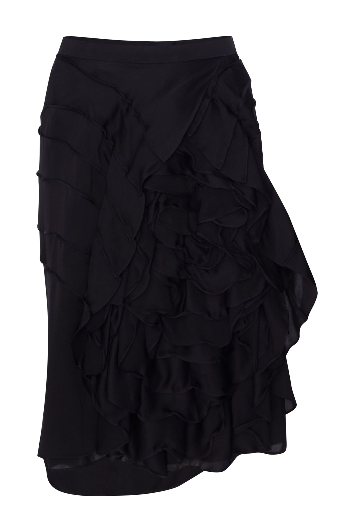 Yves Saint Laurent Black Ruched Skirt - Annie's Ibiza